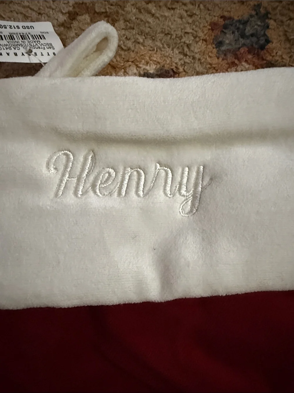 Pottery Barn Henry Stocking- Small